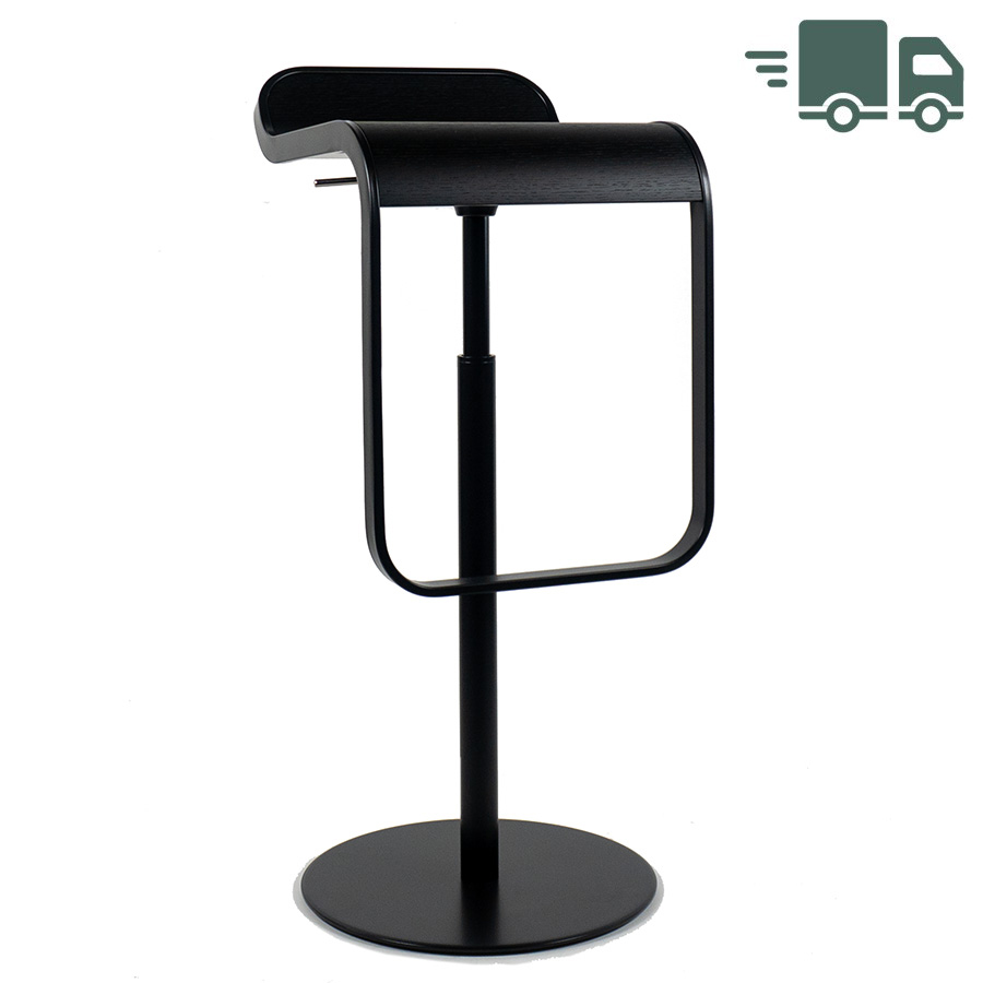 lapalma LEM S80 Barhocker | Sitz schwarz gebeizt | Gasfeder schwarz | Gestell schwarz
