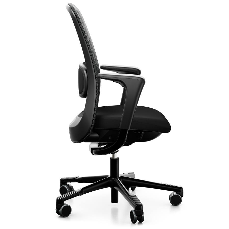 HAG SoFi Mesh 7500 Bürostuhl mit Netzrücken schwarz - Seitenansicht