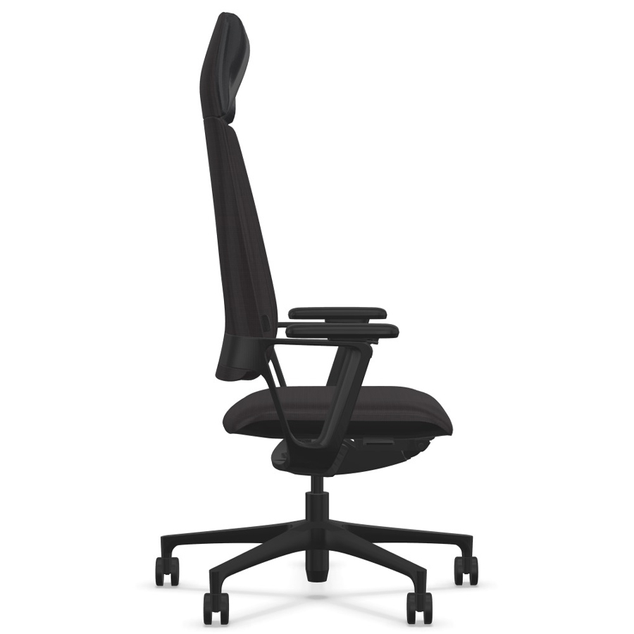 Klöber CONNEX2 (cnx95) - Bezug Premium Leder schwarz - Ausführung schwarz - Seite