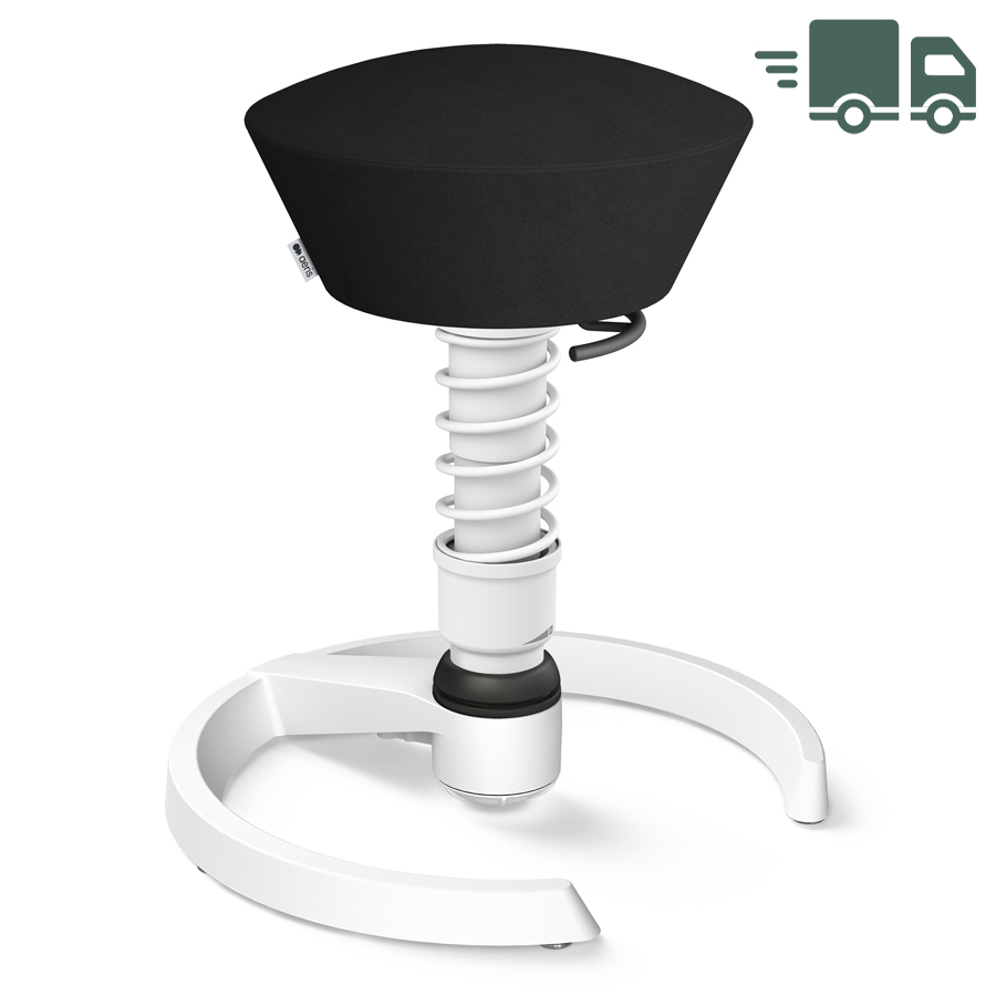 Aeris Swopper Mikrofaser schwarz mit Gleitern - Gestell weiß