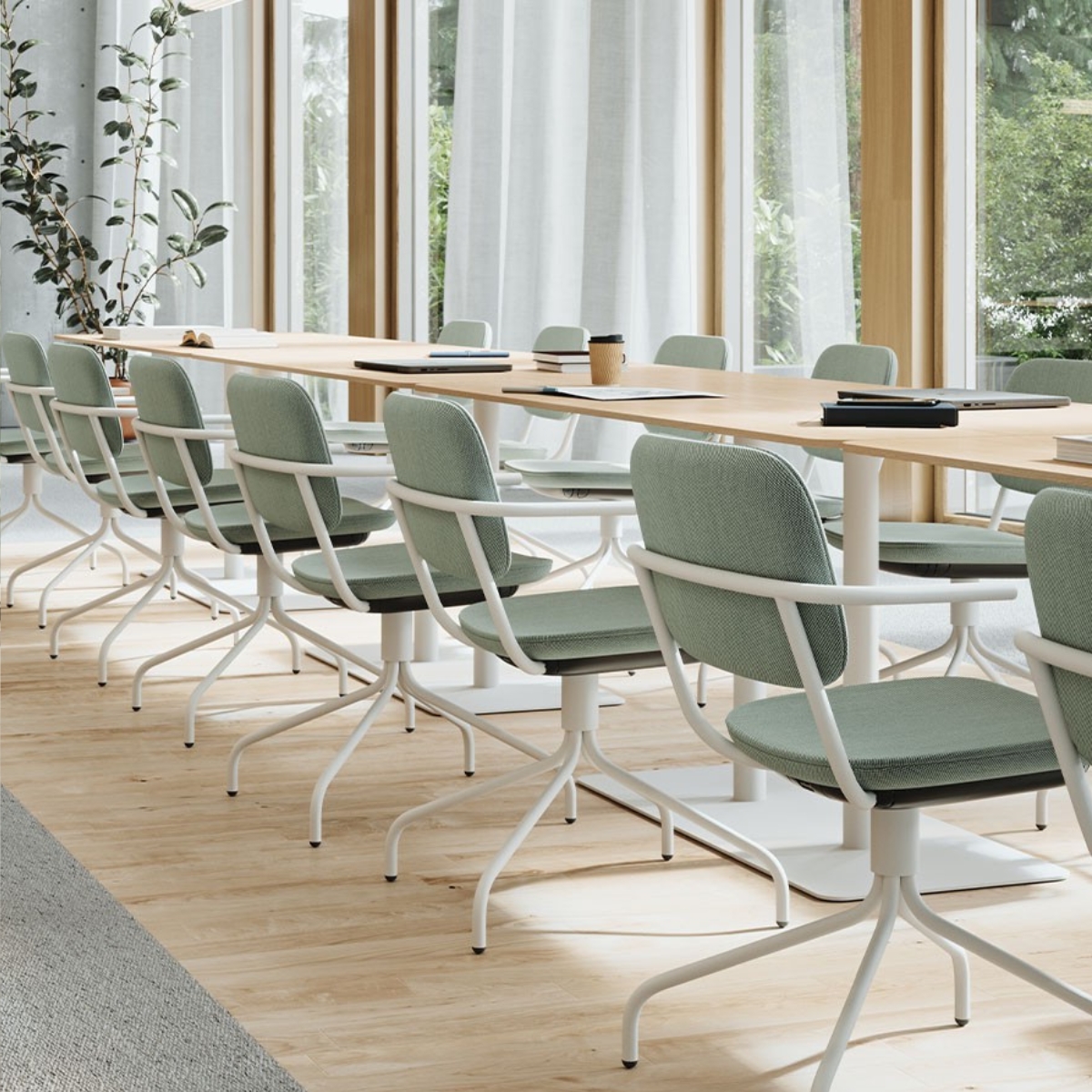 Profim Normo 500HS Konferenzstuhl Drehgestell weiß