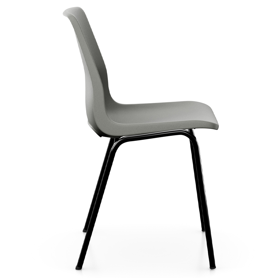 Profim Ana ungepolstert | Schale in Charcoal grey | Gestell in Schwarz