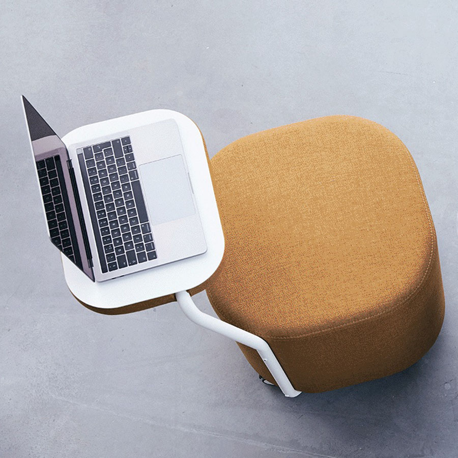 Götessons IQSeat Hocker - Rückenlehne als Laptop-Halter