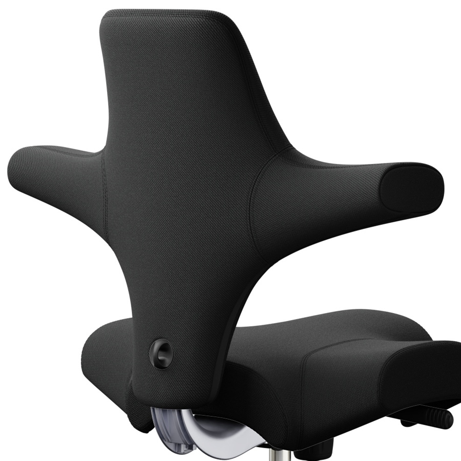 HAG CAPISCO 8106 Sattelstuhl Bürostuhl Stoff Select schwarz - Nahaufnahme
