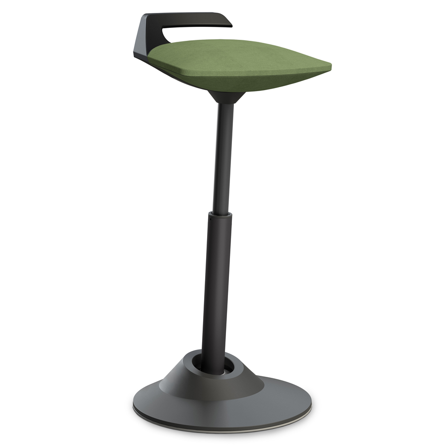 Aeris Muvman Stehhilfe Mikrofaser - Standard-Feder - Gestell schwarz - Bezugsstoff grün