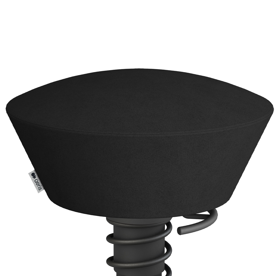 Aeris Swopper Mikrofaser schwarz mit Gleitern - Gestell schwarz - Nahaufnahme