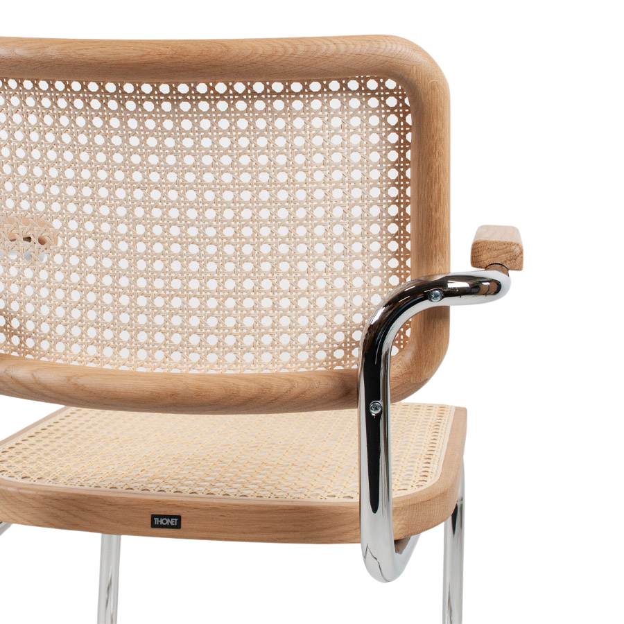 THONET Stahlrohr-Freischwinger S 64 V Eiche Pure Materials - Rückansicht nah