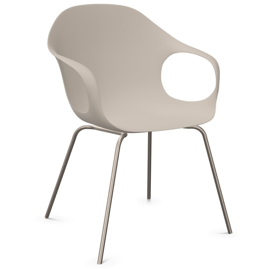 Kristalia ELEPHANT Stuhl mit Vierfußgestell Farbe beige - Frontansicht