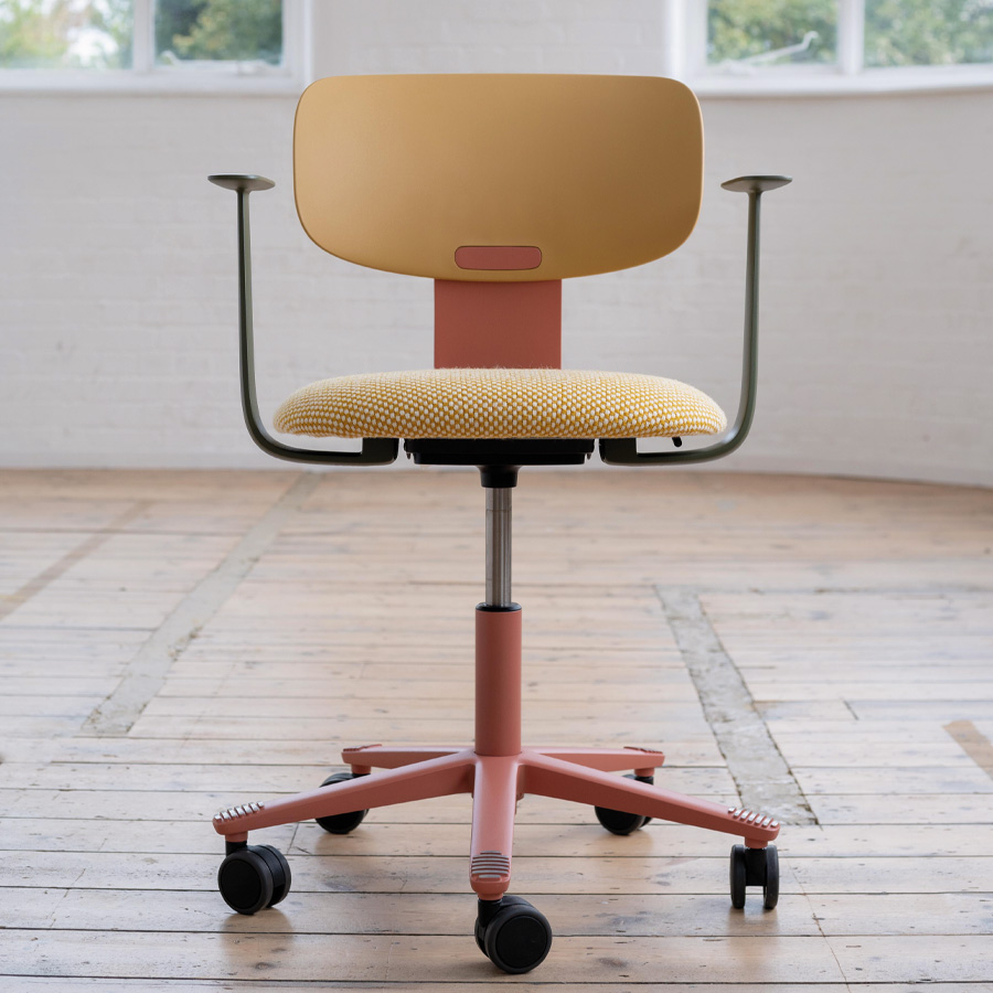 HAG Tion 2140 Bürostuhl mit Armlehnen Harvest - Sitz Stoff Sisu 405 - Rückenschale Kunststoff - Front