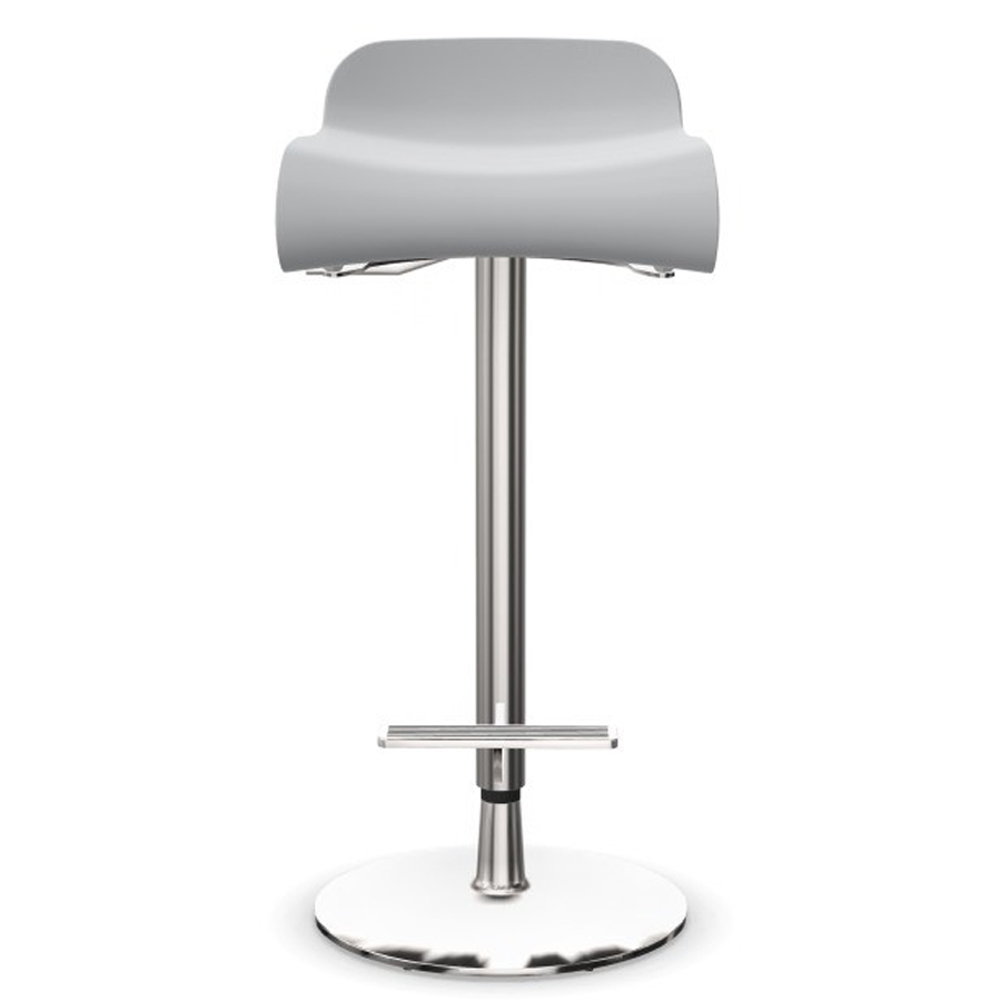 Kristalia BCN Barhocker höhenverstellbar Gestell verchromt