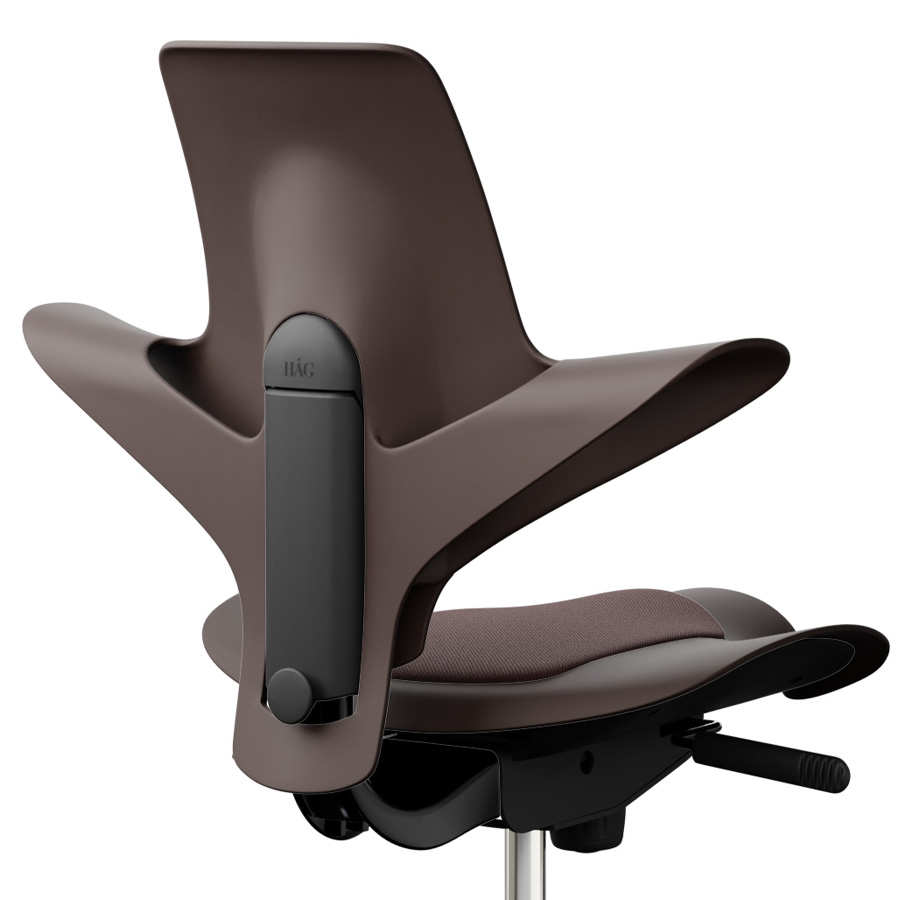 HAG CAPISCO PULS 8010 braun mit Stoff Select chestnut - Gestell schwarz - Nahaufnahme