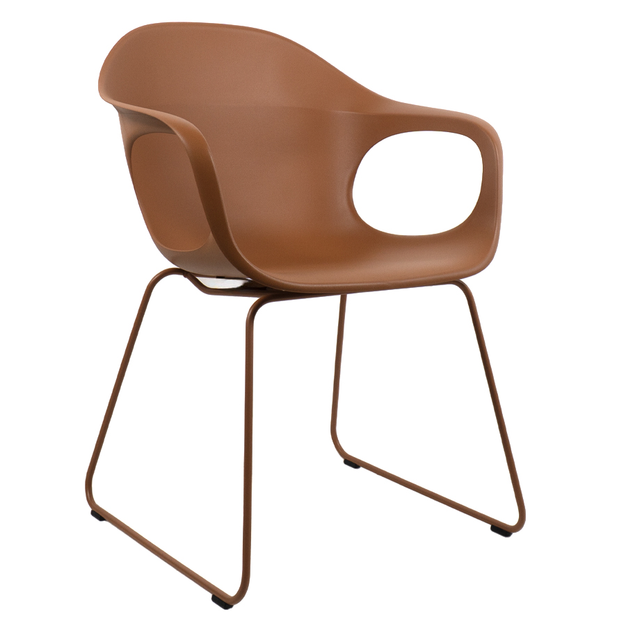 Kristalia ELEPHANTINO Stuhl mit Kufengestell Farbe terracotta