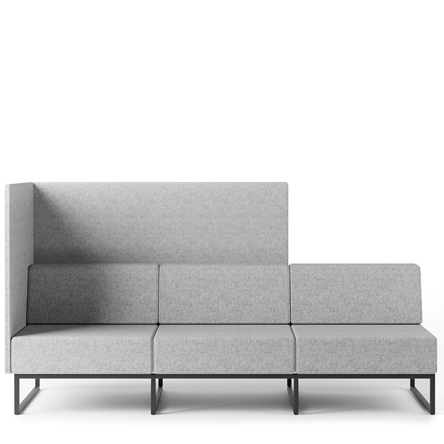 Bejot PLINT 3-Sitzer Modulsofa Seitenwand links bei Draufsicht