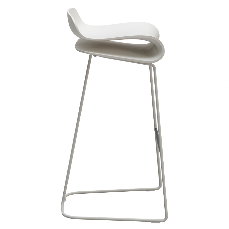 Kristalia BCN Barhocker weiß - Höhe 76cm