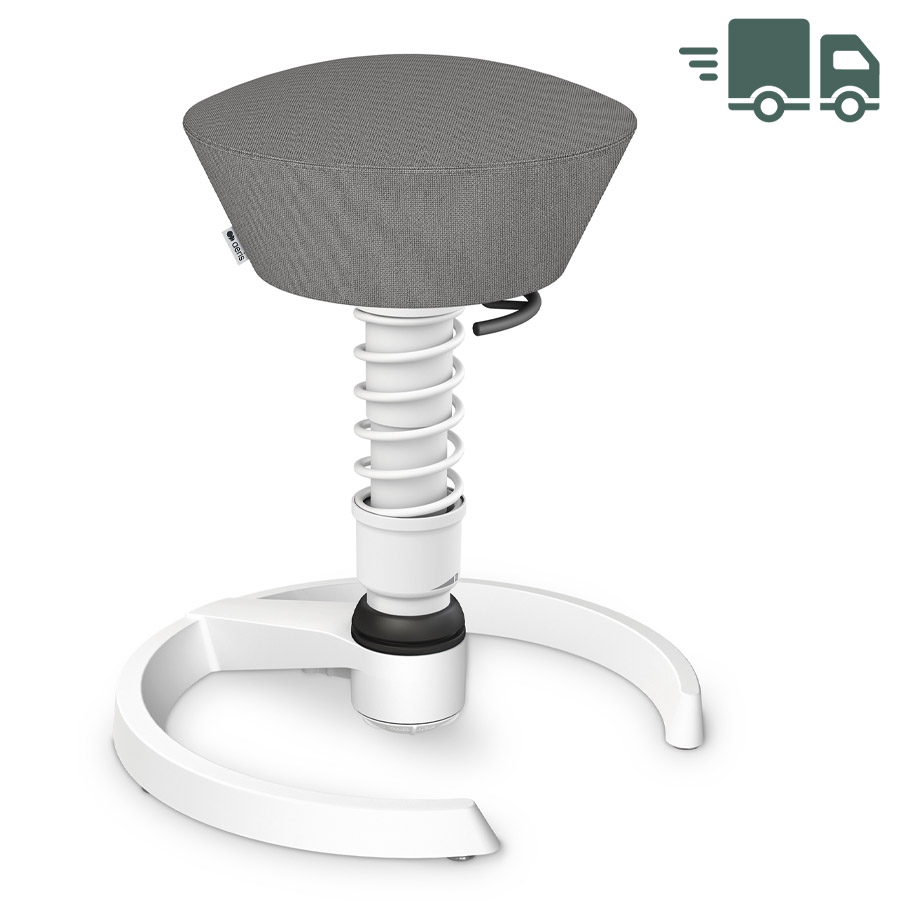 Aeris Swopper Cura hellgrau meliert | Gestell weiß | Gleiter