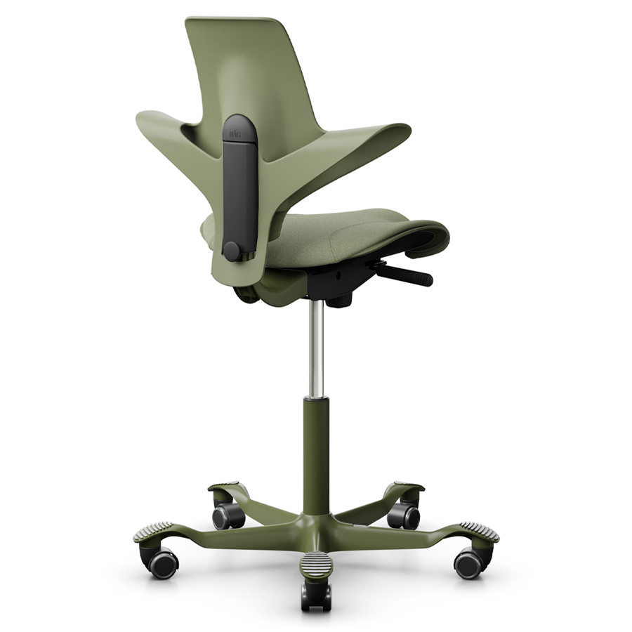HAG CAPISCO PULS 8020 | Stehhilfe | Schale Moss | Sitzfläche Grün-Grau | Gestell Moss Grey