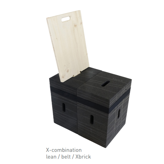 wp x-lean - hier in Kombination mit zwei X-Brick und Gurt