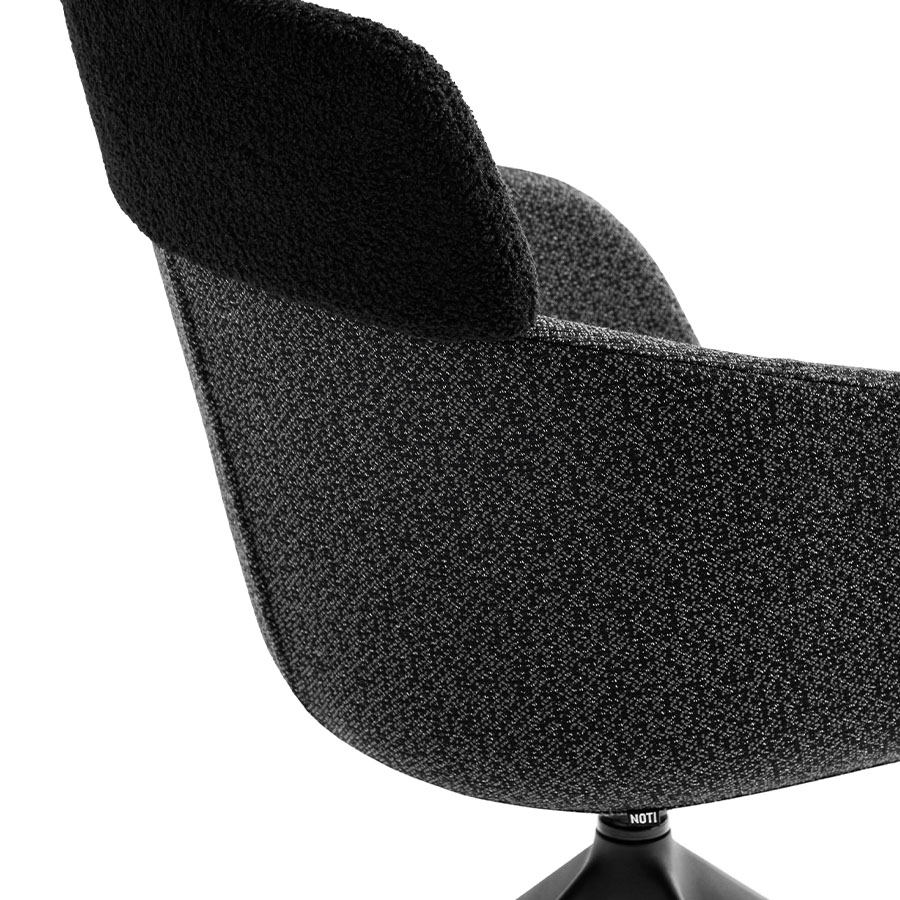 Noti Paxt mit Drehgestell und hoher Rückenlehne Stoff Mica 2497-62095