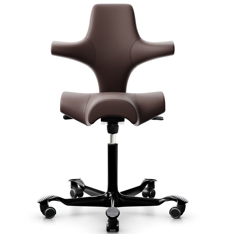 HAG Capisco  8106 Leder braun mit Gestell schwarz