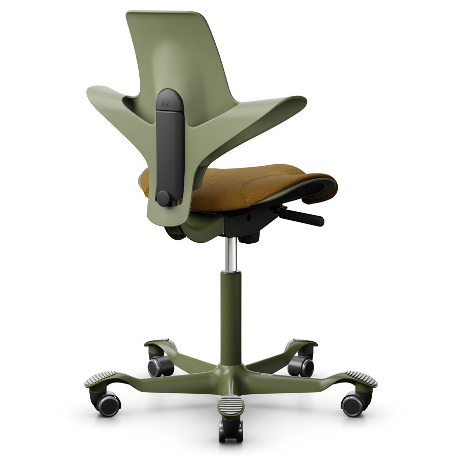 HAG Capisco Puls 8020 Farbe Moss mit Stoff Capture 6401 Ocker Gestell Moss