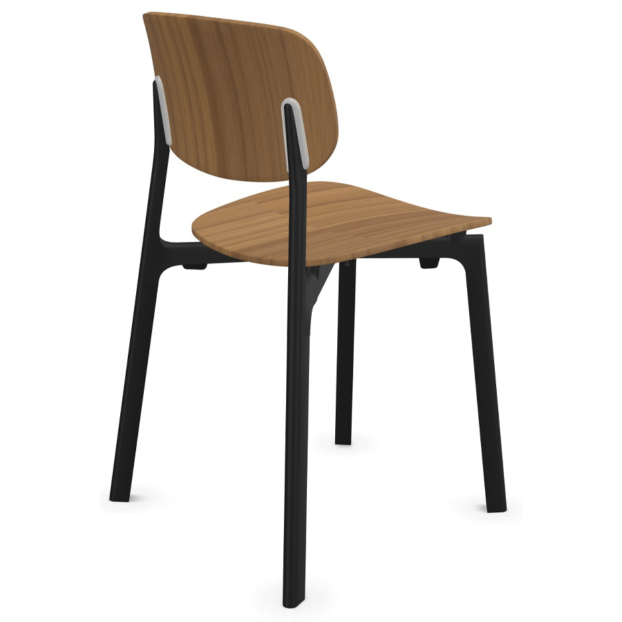 Kristalia COLANDER Stuhl Nussbaum, schwarzes Gestell