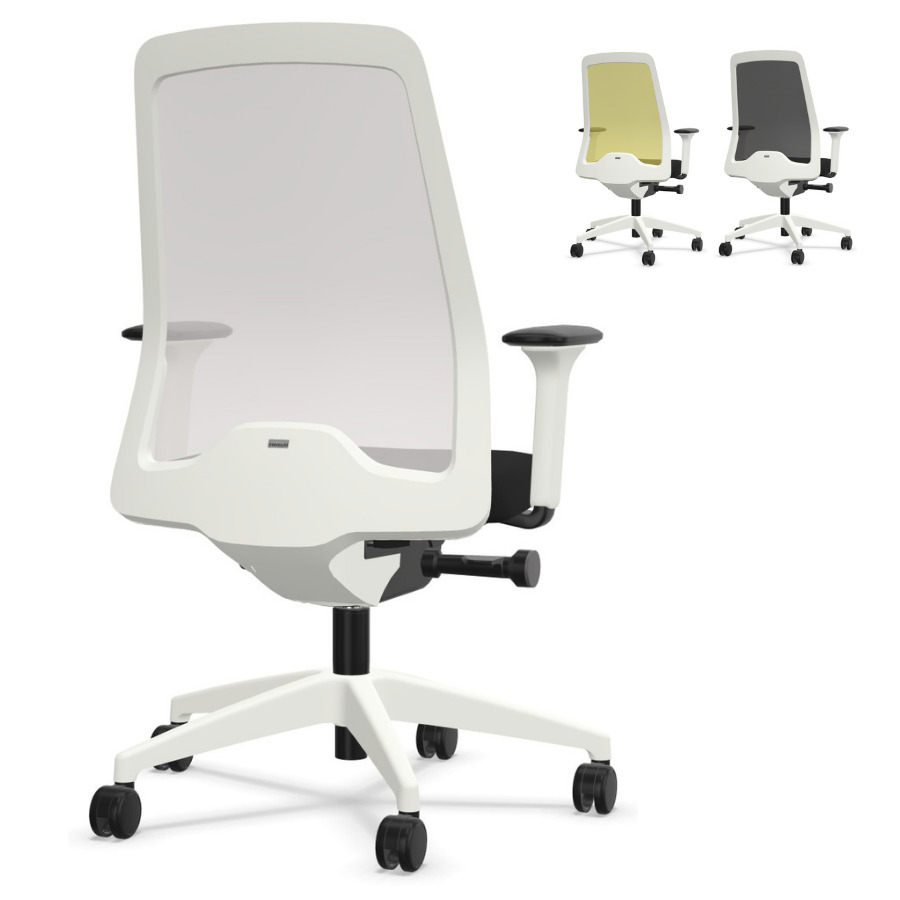 Interstuhl EVERYis1 (EV211) weiß Bürostuhl Netzrücken