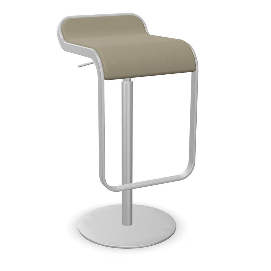 lapalma LEM Gestell verchromt Sitz Leder Schlamm dunkel