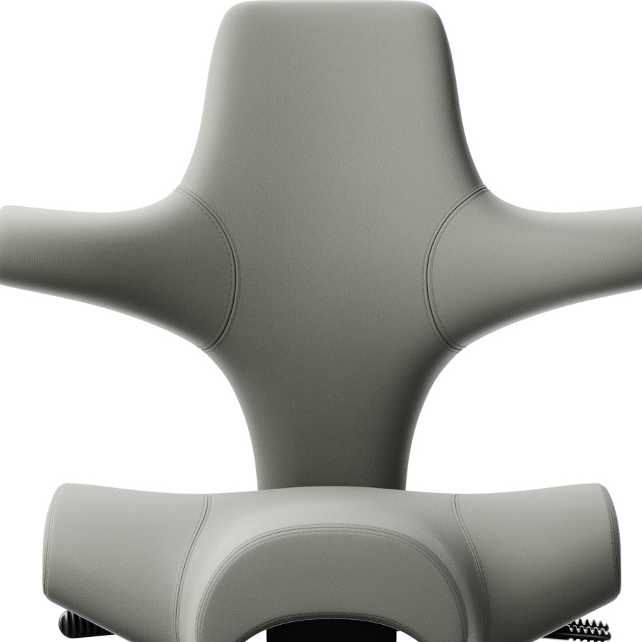 HAG Capisco  8106 Leder schlamm mit Gestell weiss