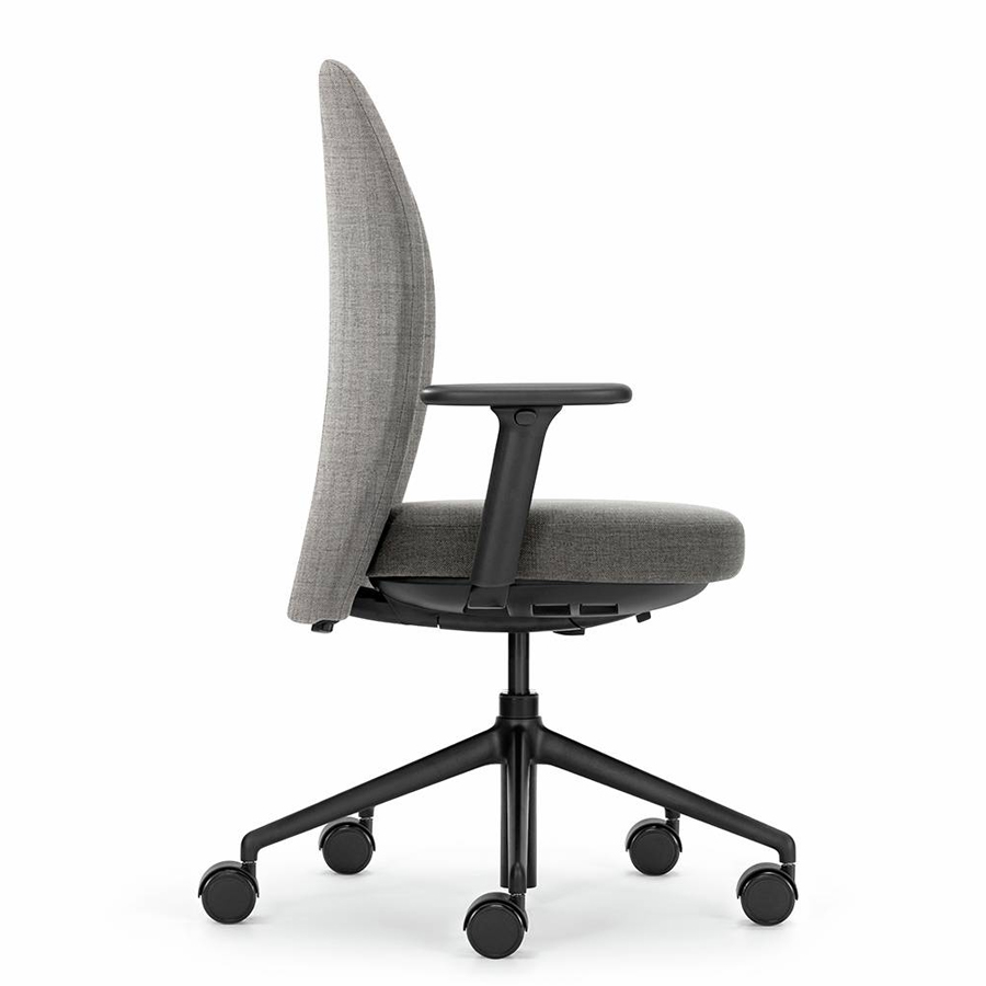 Girsberger Marva Bürostuhl Homeoffice Stoff Remix 123 mit Armlehnen - Seitenansicht