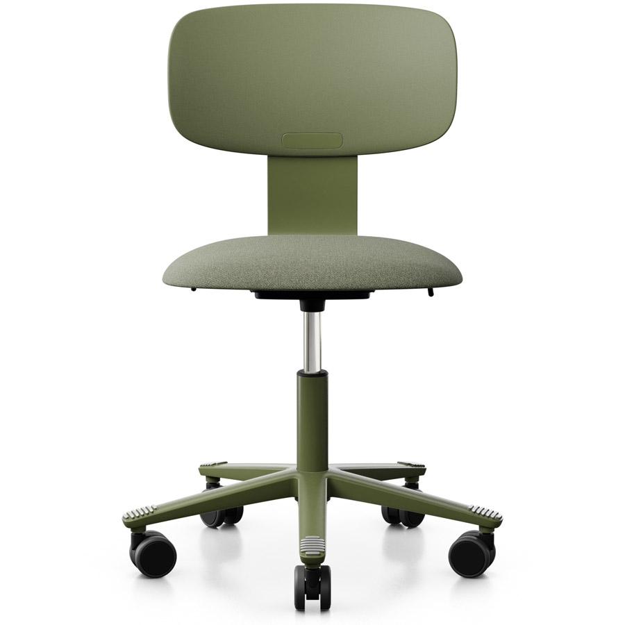 HAG Tion 2140 Bürostuhl Moss Grey - Sitz Stoff Cura - Rückenschale Kunststoff - Frontansicht