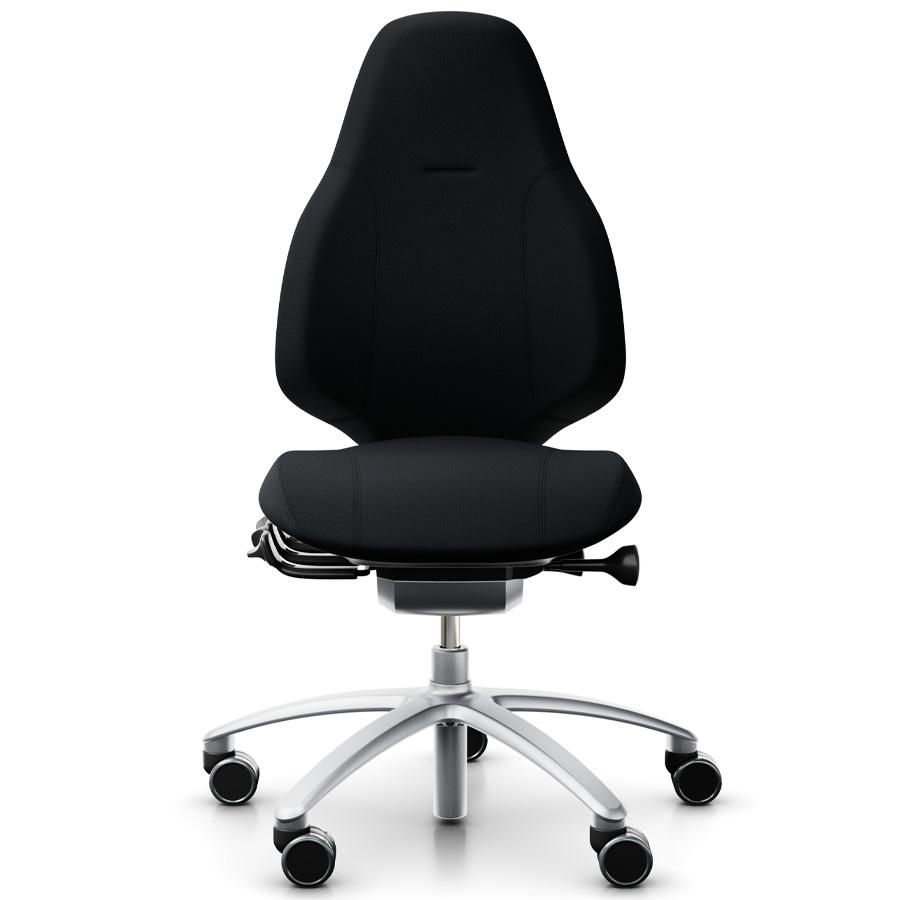 RH Mereo 220 mit hoher Rückenlehne - Stoff select schwarz - Frontansicht