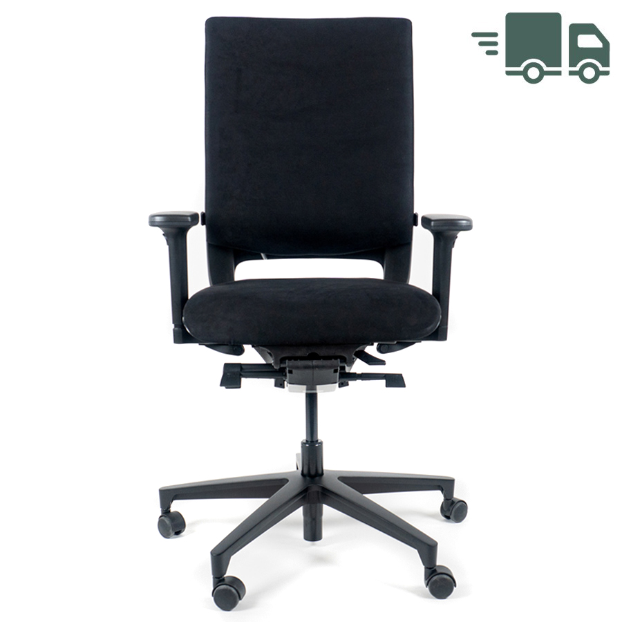 Klöber MERA 98 (mer98) schwarz mit hoher Rückenlehne gepolstert - Bezug Comfort schwarz