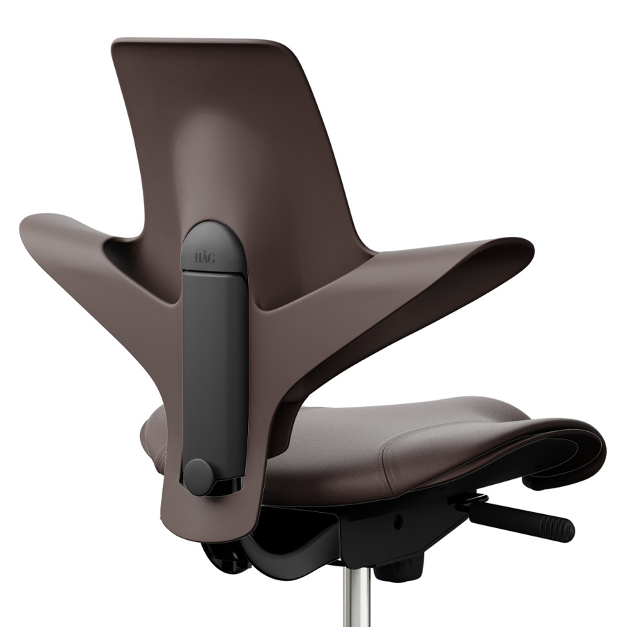 HAG CAPISCO PULS 8020 braun mit Leder braun - Gestell schwarz Special Edition - Nahaufnahme