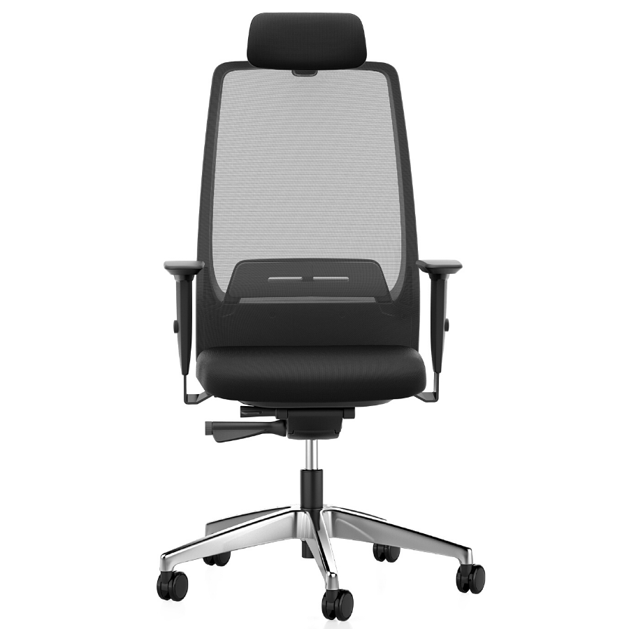 Interstuhl AIMis1 (1S33) Bürostuhl schwarz mit Kopfstütze