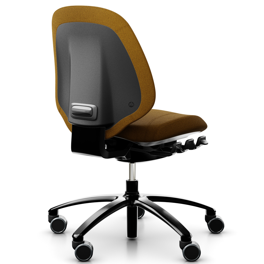 RH Mereo 200 mit halbhoher Rückenlehne - Gestell schwarz - Capture ocker