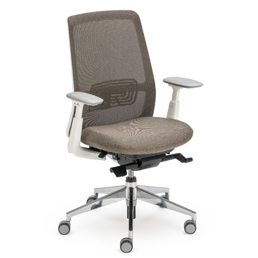 HAWORT Soji Bürodrehstuhl braun mit Netzrücken