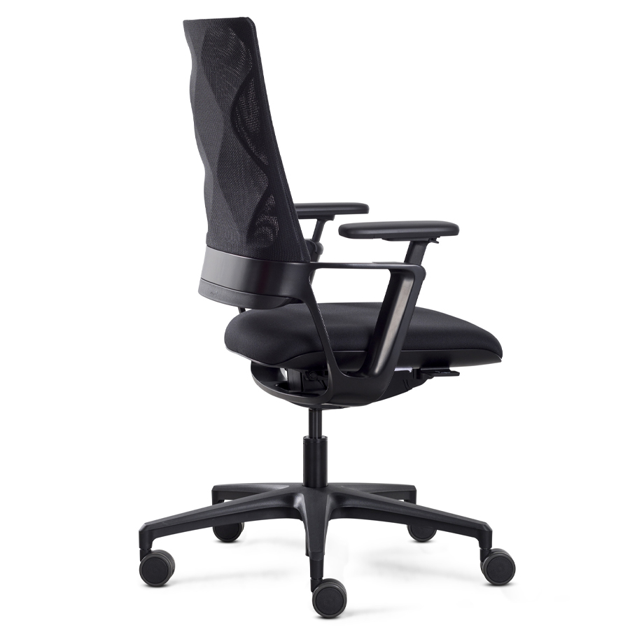 Klöber Connex2 Netzrücken Expressmodell schwarz - Rückseite schräg