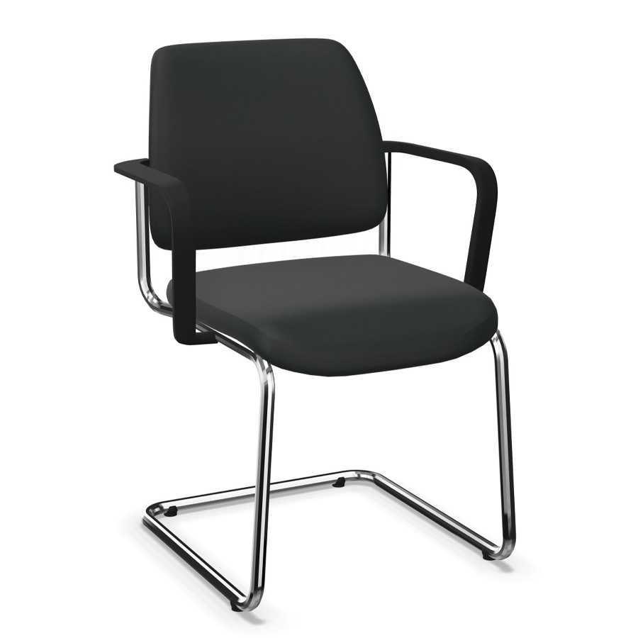 fm Fastline Freischwinger Livorno schwarz | Gestell chrom