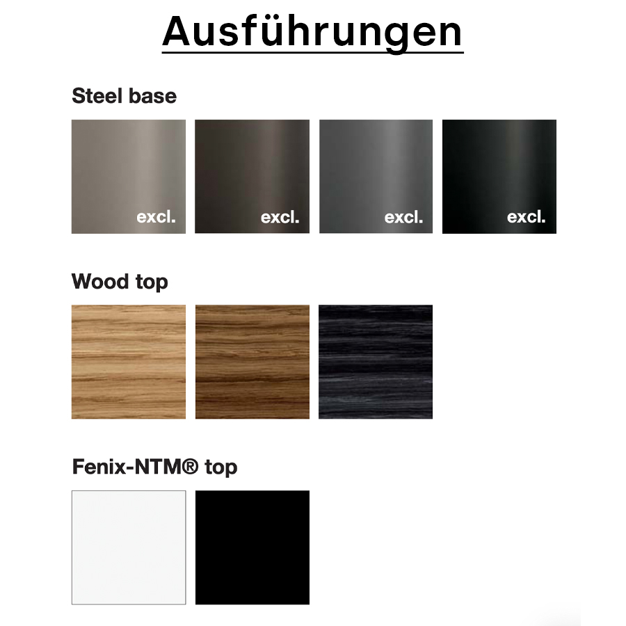 Holo Esstisch - Übersicht Ausführungen