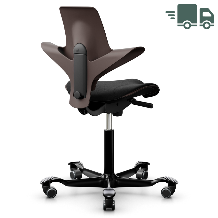 HAG CAPISCO PULS 8020 braun mit Stoff Cura schwarz - Gestell schwarz Special Edition