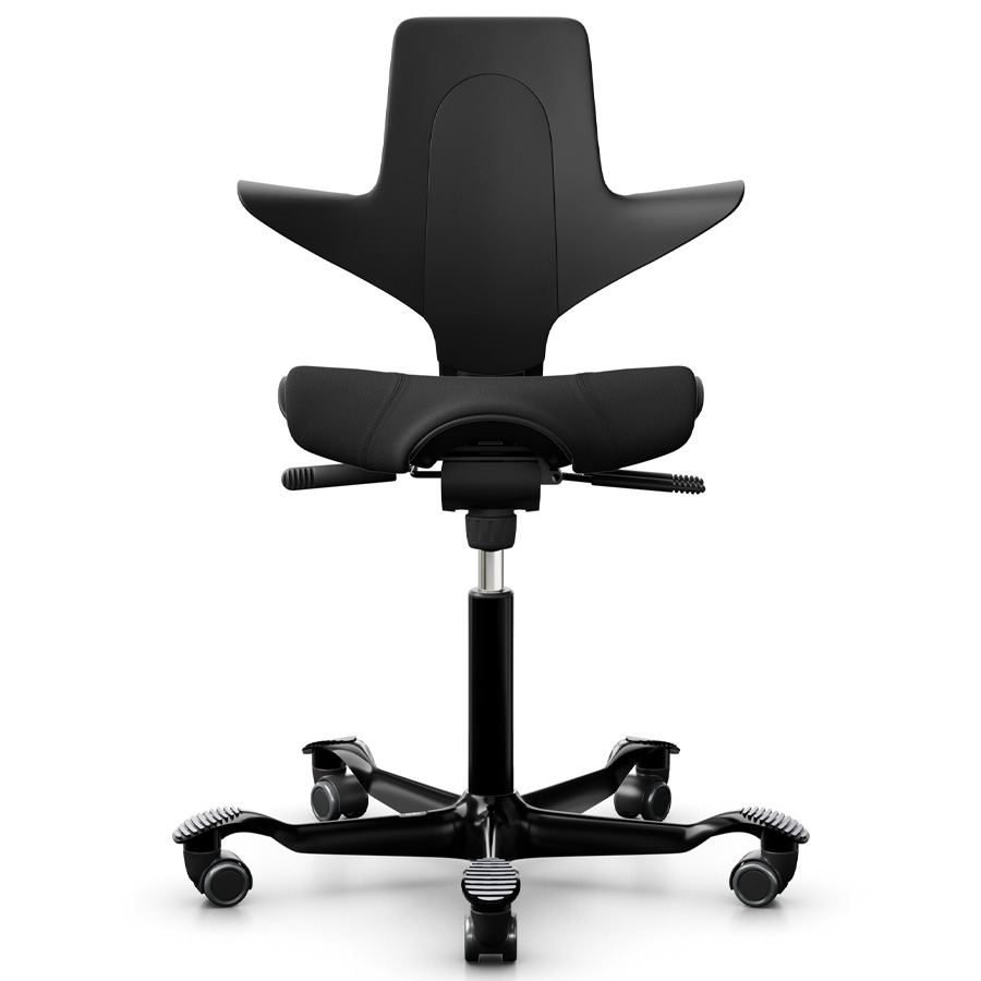 HAG Capisco Puls 8020 schwarz mit Gestell schwarz - Frontansicht