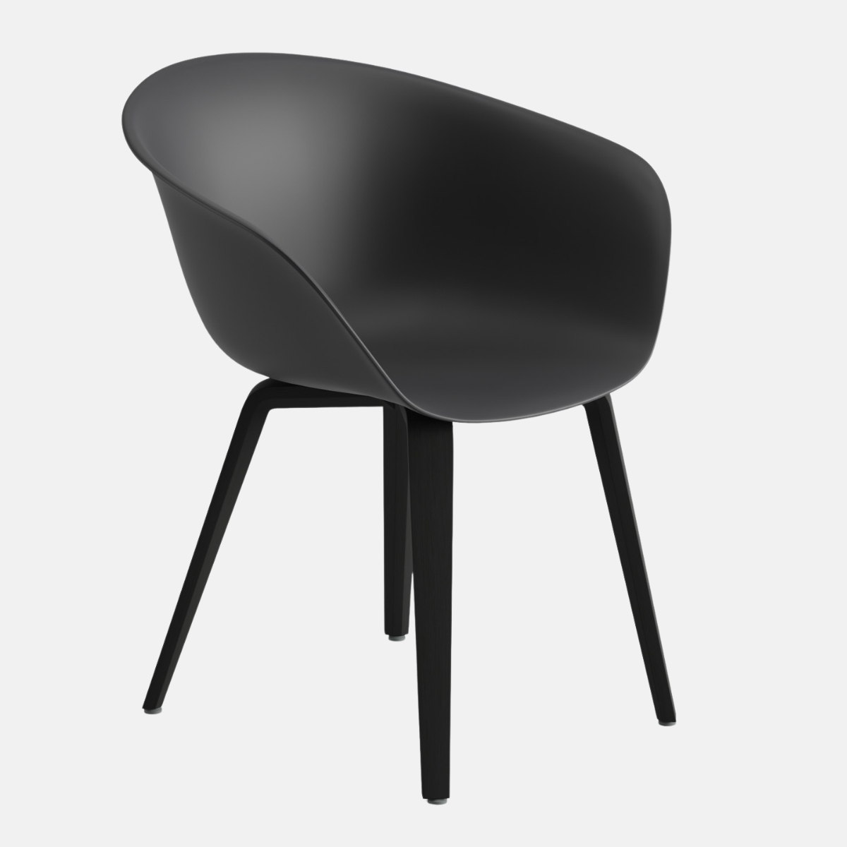 arper duna 02 mit holzgestell schale schwarz