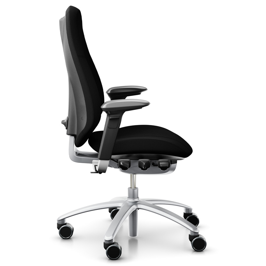 RH Mereo 300 silver hohe Rückenlehne und Armlehnen - Seitenansicht