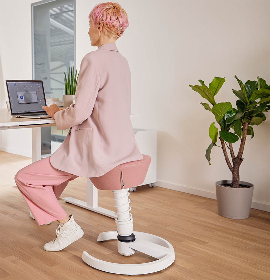 Aeris Swopper Select Wolle blassrosa - Gleiter - Gestell weiß -