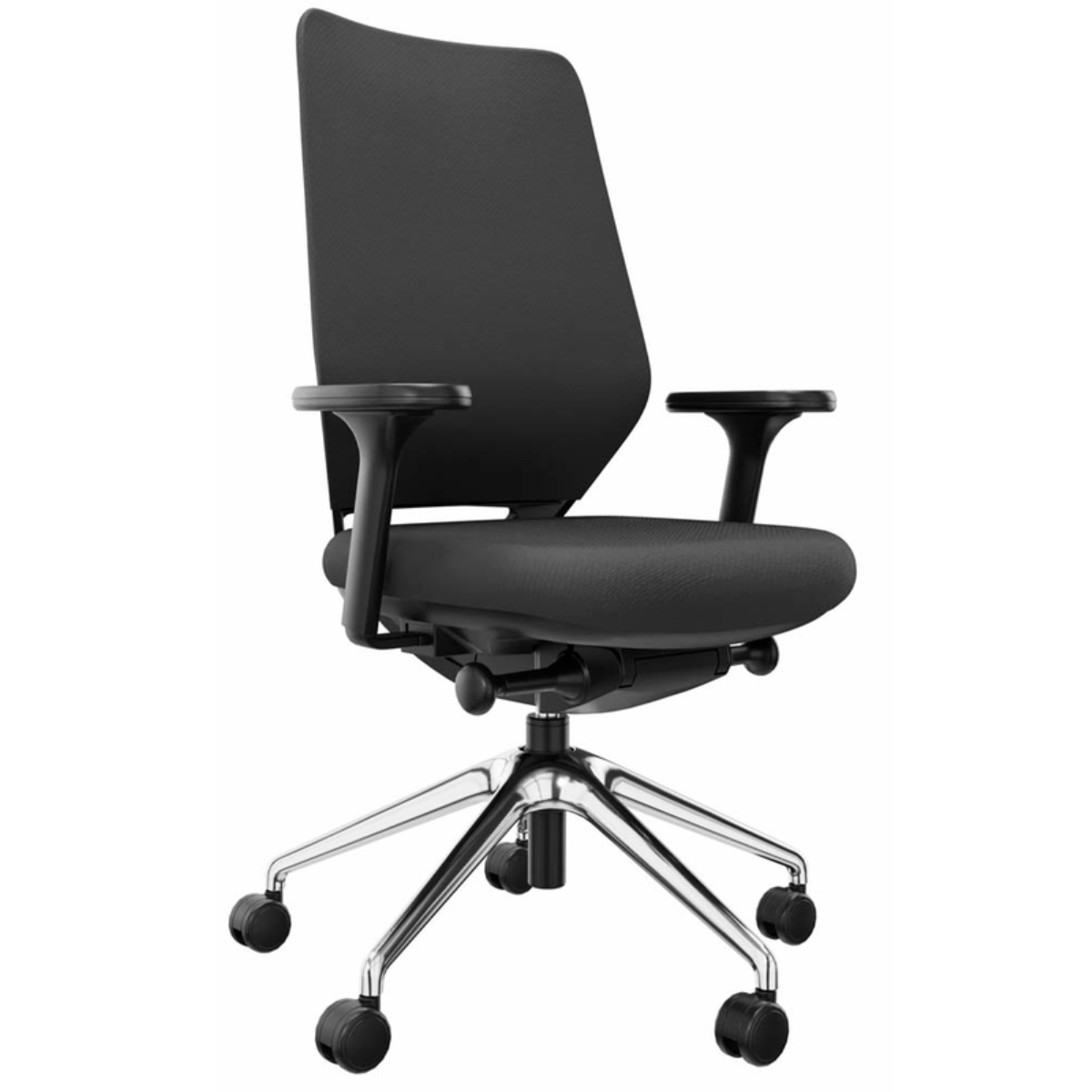 FM Asiento schwarz mit Gestell alu poliert -