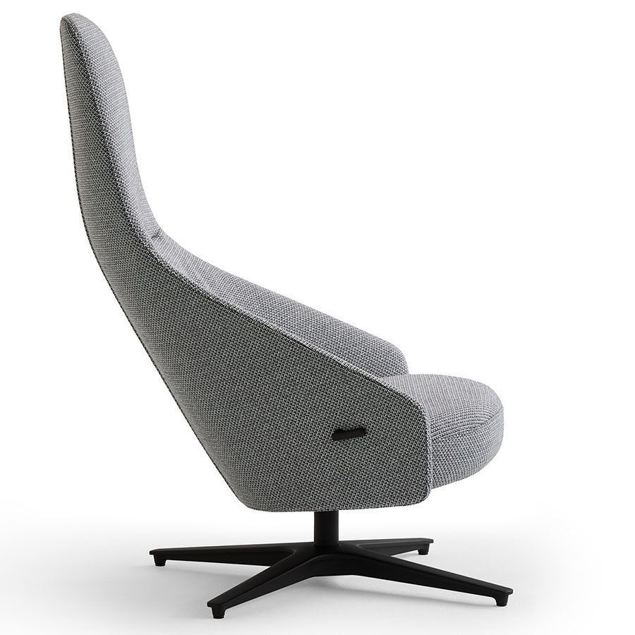 Noti Palo Soft Sessel mit Drehfußgestell Stoff Cleo Pepper