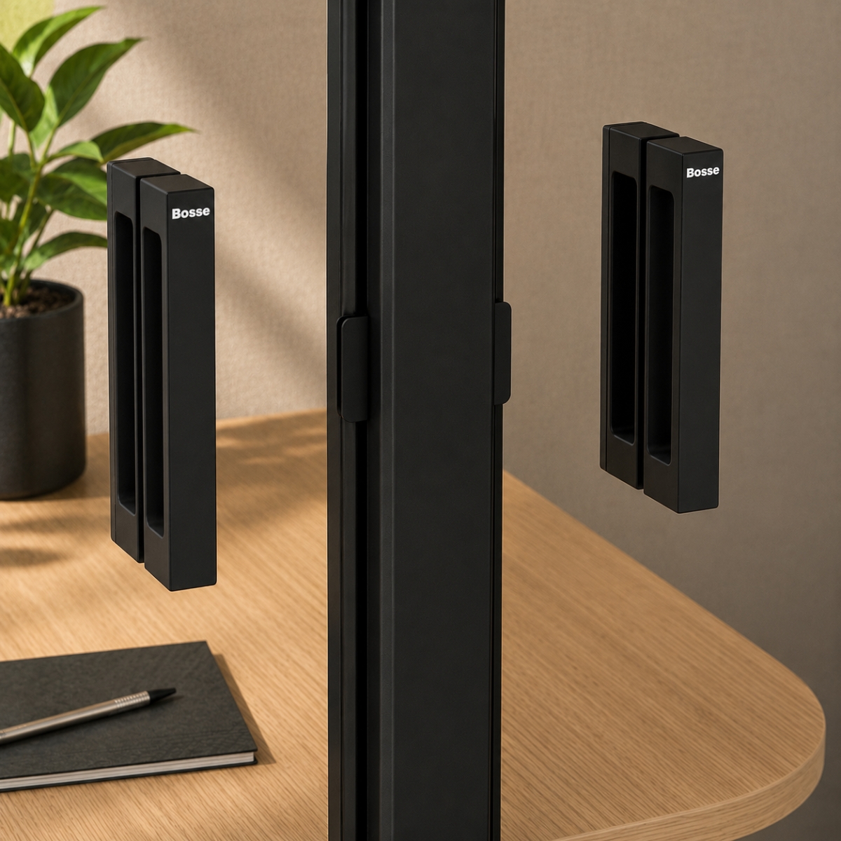BOSSE Bosselino Meetingbox Quattro | Akustikbox für 4 Personen | Black Edition