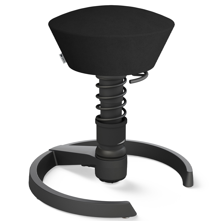 Aeris Swopper Mikrofaser schwarz mit Gleitern - Gestell schwarz - Low-Feder