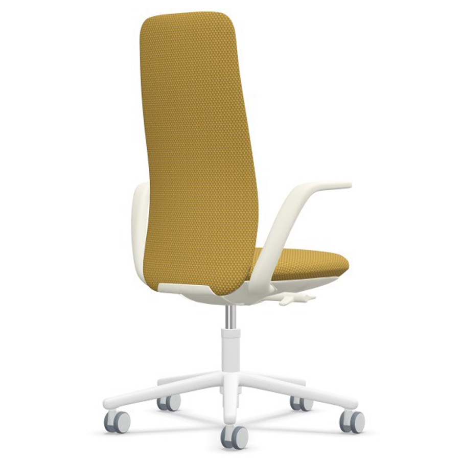 HAWORTH Nia Bürostuhl hoch - Stoff Diagonale gelb - Rückseite