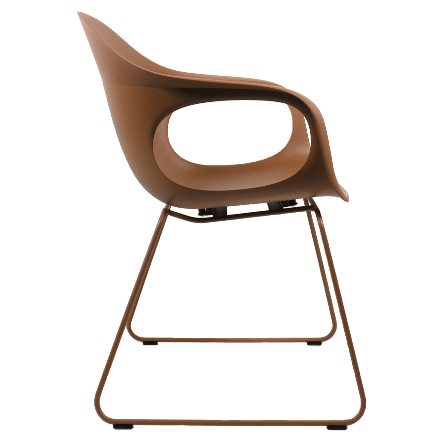 Kristalia ELEPHANTINO Stuhl mit Kufengestell Farbe terracotta